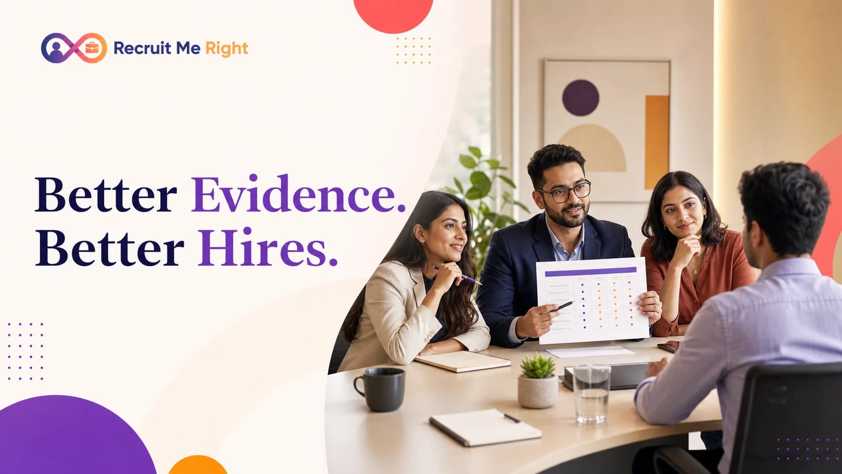 Indian hiring panel using a structured interview scorecard to evaluate a candidate